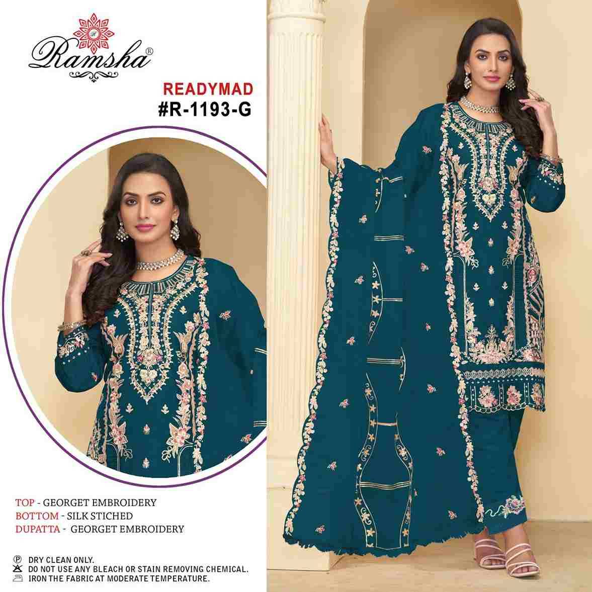 Ramsha 1193 Colours Vol-2 By Ramsha 1193-E To 1193-H Series Beautiful Pakistani Suits Colorful Stylish Fancy Casual Wear & Ethnic Wear Georgette Dresses At Wholesale Price