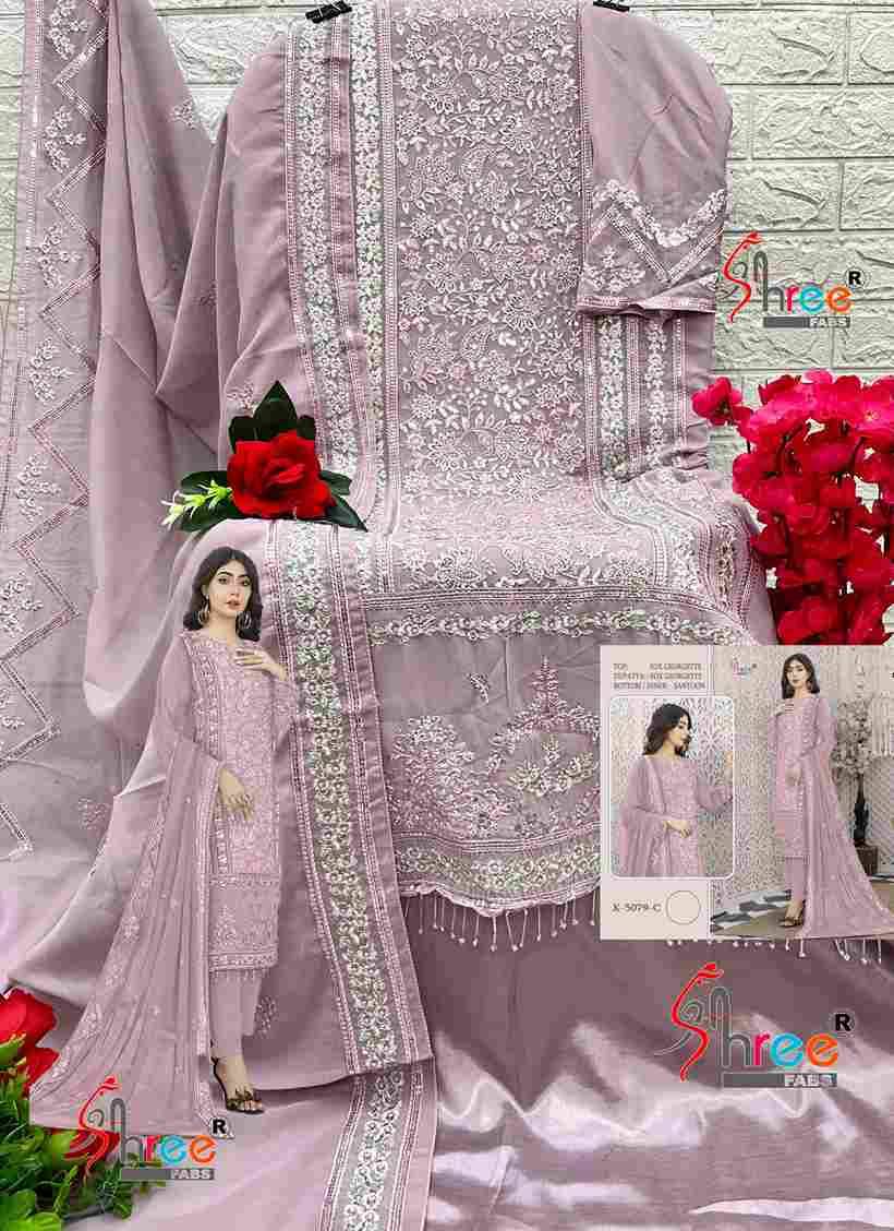 Shree Fabs Hit Design K-5079 Colours By Shree Fabs K-5079-A To K-5079-D Series Designer Pakistani Suits Beautiful Fancy Stylish Colorful Party Wear & Occasional Wear Faux Georgette With Embroidery Dresses At Wholesale Price