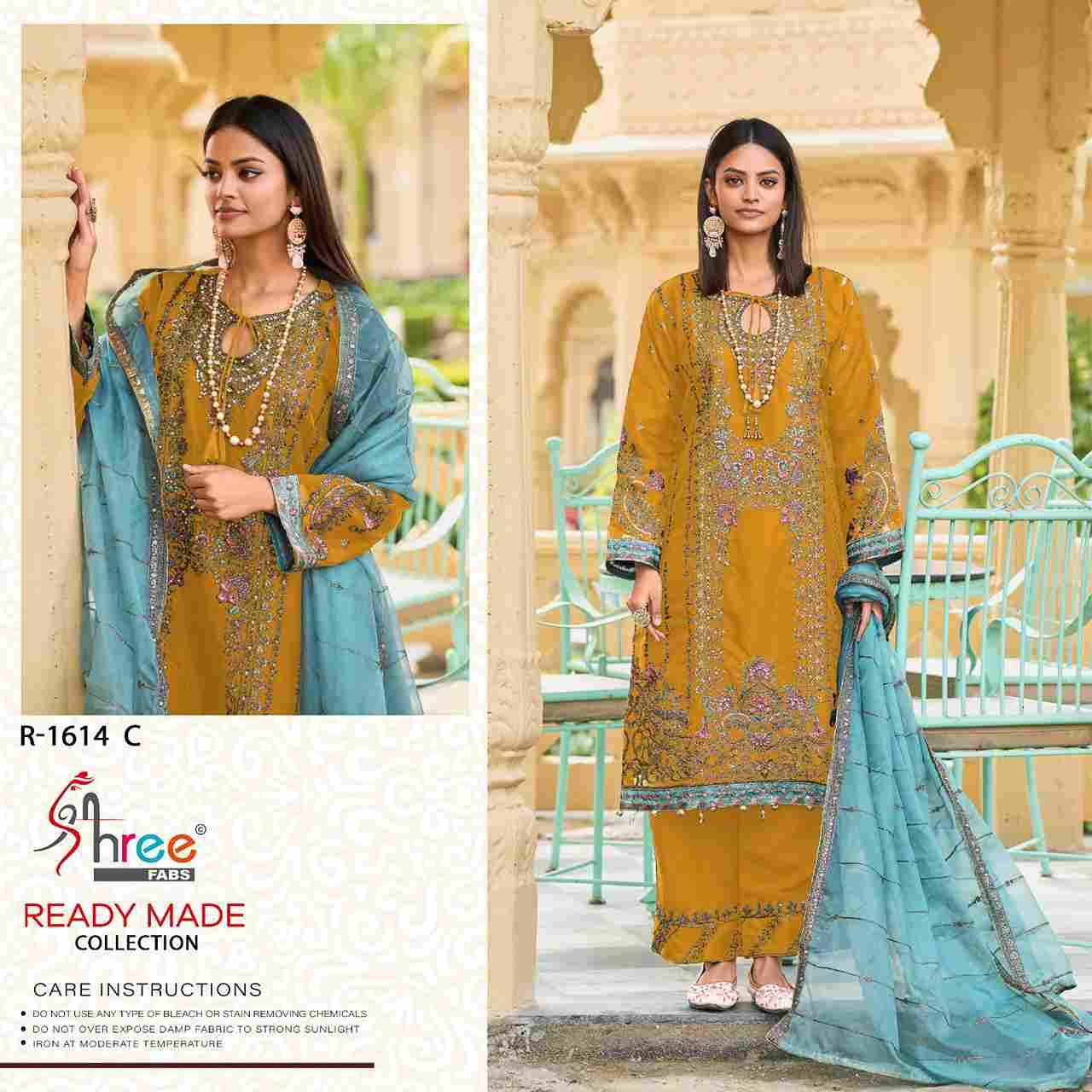 Shree Fabs Hit Design R-1614 Colours By Shree Fabs R-1614-A To R-1614-D Series Designer Pakistani Suits Collection Beautiful Stylish Fancy Colorful Party Wear & Occasional Wear Organza Dresses At Wholesale Price