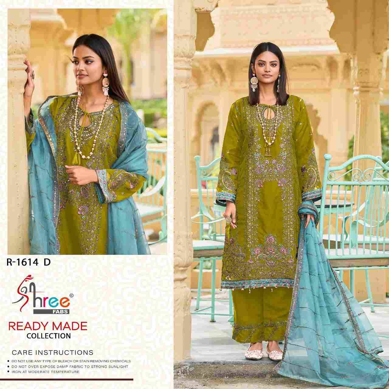 Shree Fabs Hit Design R-1614 Colours By Shree Fabs R-1614-A To R-1614-D Series Designer Pakistani Suits Collection Beautiful Stylish Fancy Colorful Party Wear & Occasional Wear Organza Dresses At Wholesale Price