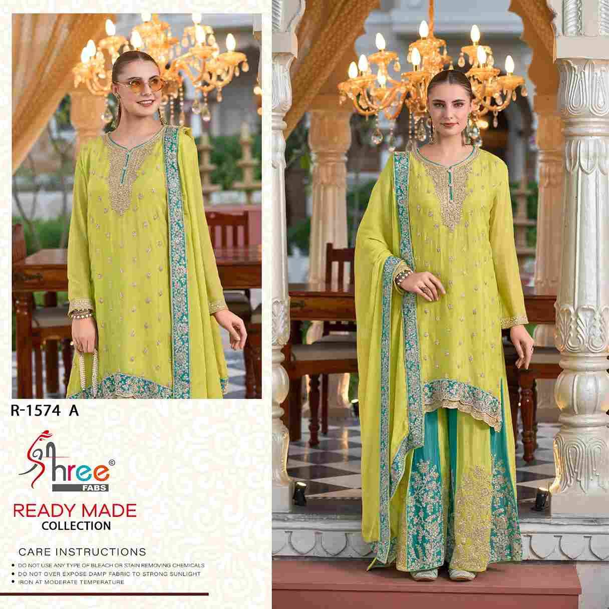 Shree Fabs Hit Design R-1574 Colours By Shree Fabs R-1574-A To R-1574-D Series Designer Pakistani Suits Collection Beautiful Stylish Fancy Colorful Party Wear & Occasional Wear Chinnon Silk Dresses At Wholesale Price