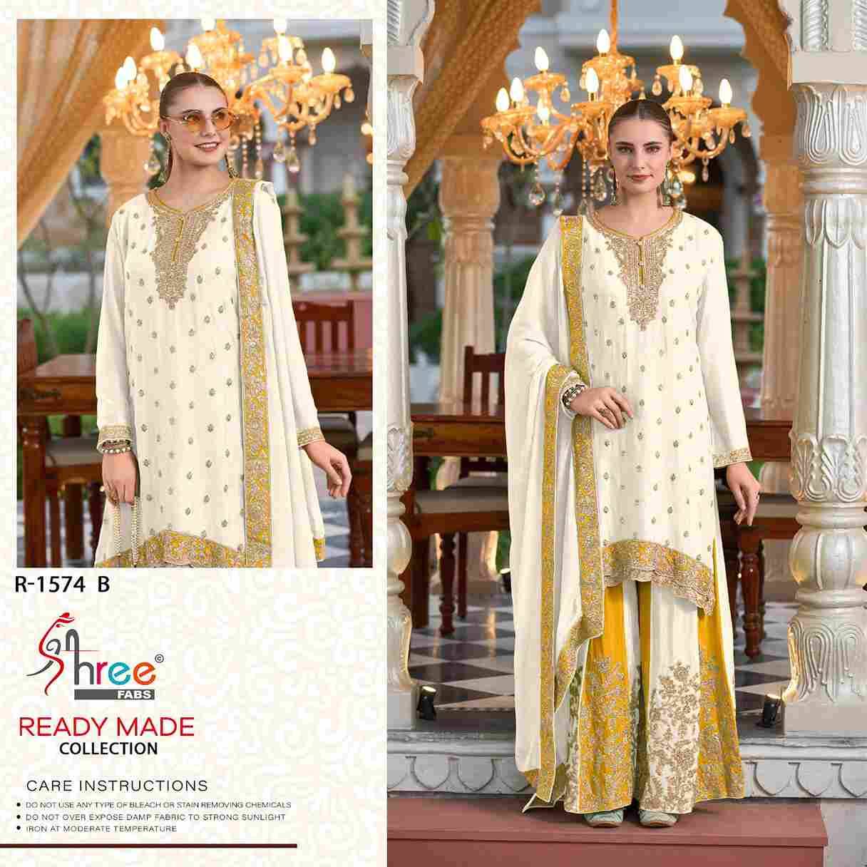 Shree Fabs Hit Design R-1574 Colours By Shree Fabs R-1574-A To R-1574-D Series Designer Pakistani Suits Collection Beautiful Stylish Fancy Colorful Party Wear & Occasional Wear Chinnon Silk Dresses At Wholesale Price