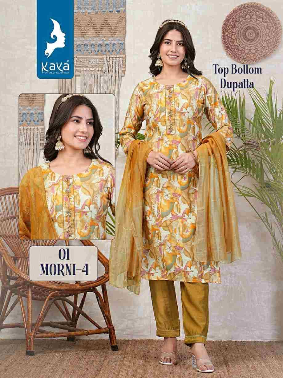 Morni Vol-4 By Kaya 01 To 08 Series Beautiful Suits Colorful Stylish Fancy Casual Wear & Ethnic Wear Chanderi Print Dresses At Wholesale Price