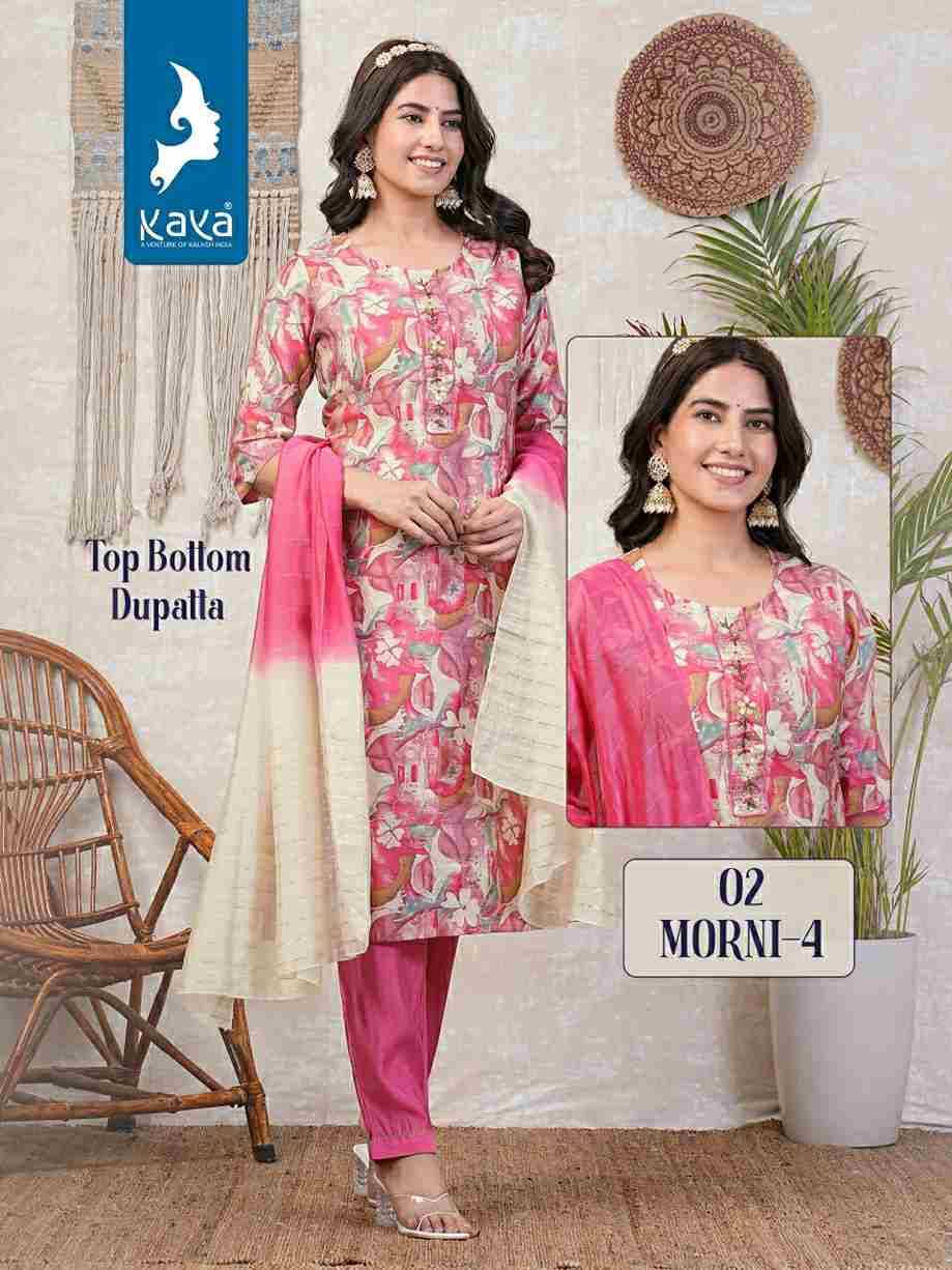 Morni Vol-4 By Kaya 01 To 08 Series Beautiful Suits Colorful Stylish Fancy Casual Wear & Ethnic Wear Chanderi Print Dresses At Wholesale Price