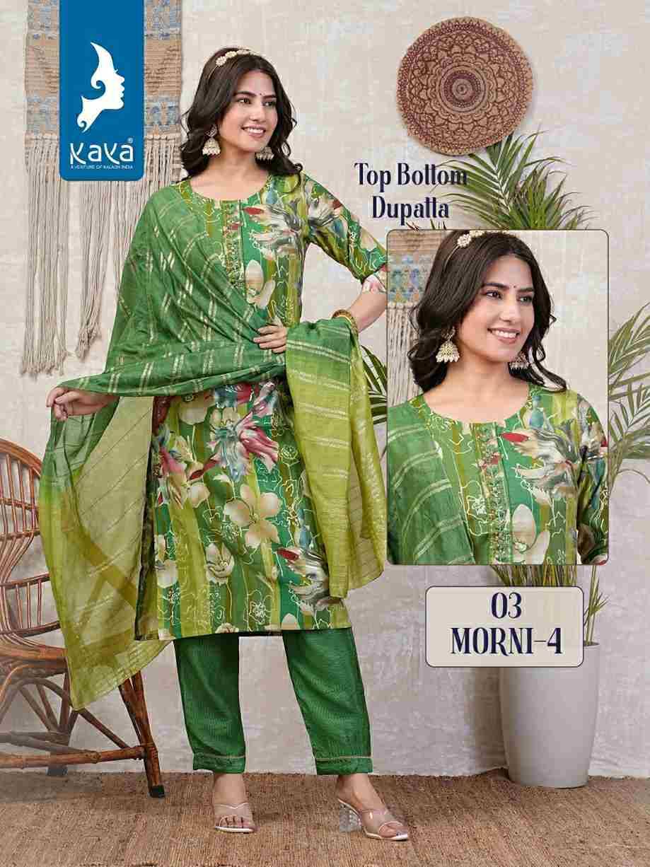 Morni Vol-4 By Kaya 01 To 08 Series Beautiful Suits Colorful Stylish Fancy Casual Wear & Ethnic Wear Chanderi Print Dresses At Wholesale Price