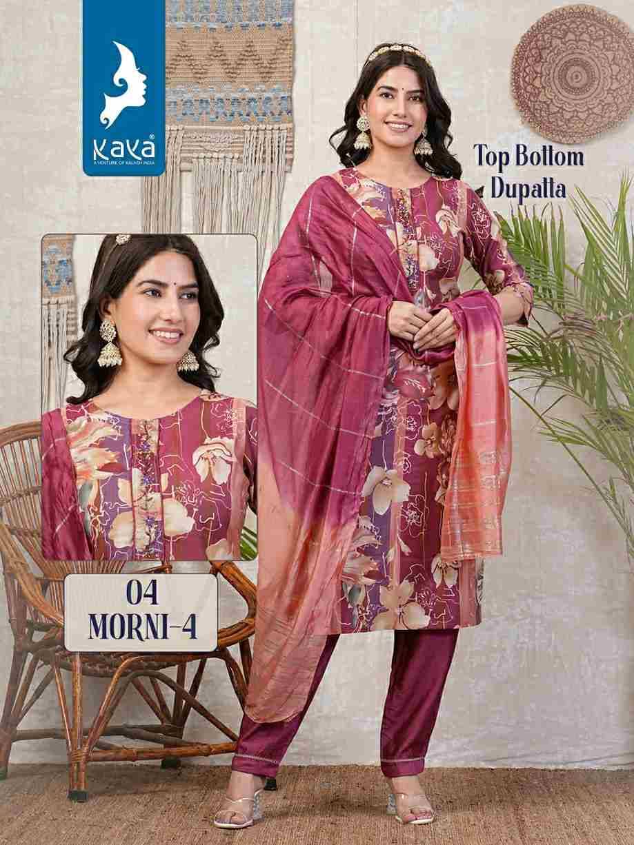 Morni Vol-4 By Kaya 01 To 08 Series Beautiful Suits Colorful Stylish Fancy Casual Wear & Ethnic Wear Chanderi Print Dresses At Wholesale Price