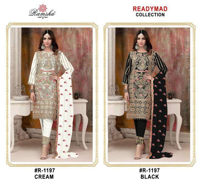 Ramsha 1197 Colours By Ramsha 1197-A To 1197-B Series Beautiful Pakistani Suits Colorful Stylish Fancy Casual Wear & Ethnic Wear Georgette Dresses At Wholesale Price