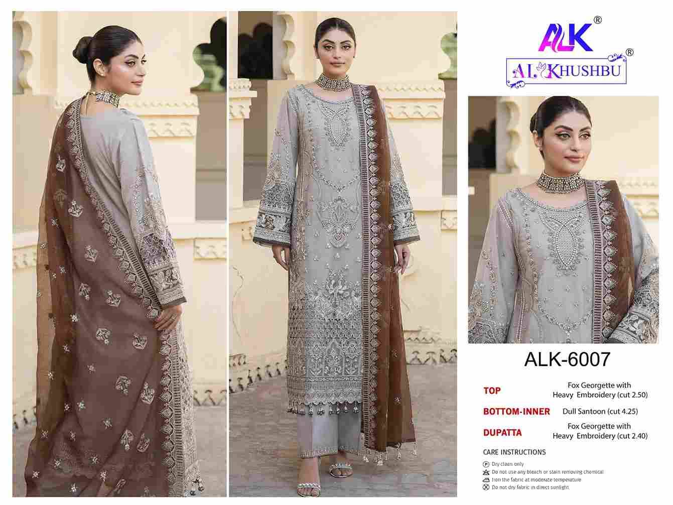 Agha Noor Vol-2 By Al Khushbu 6006 To 6008 Series Designer Pakistani Suits Beautiful Fancy Stylish Colorful Party Wear & Occasional Wear Faux Georgette With Embroidery Dresses At Wholesale Price