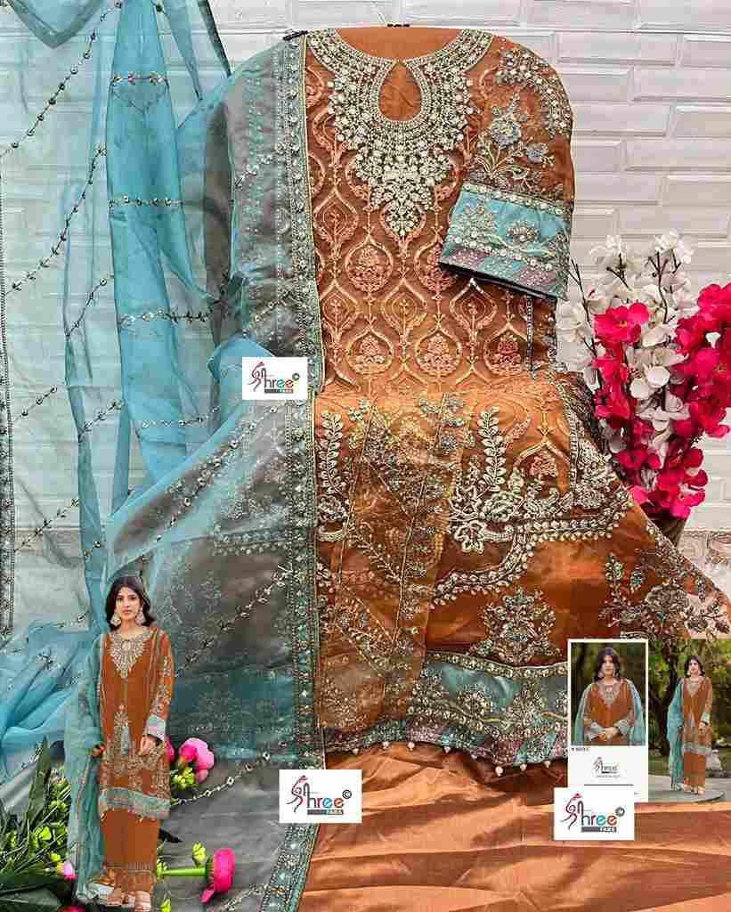 Shree Fabs Hit Design K-5073 Colours Vol-2 By Shree Fabs K-5073-C To K-5073-F Series Designer Pakistani Suits Beautiful Fancy Stylish Colorful Party Wear & Occasional Wear Organza With Embroidery Dresses At Wholesale Price