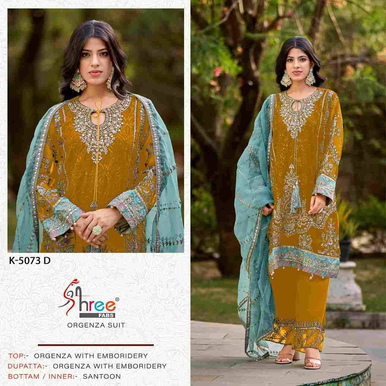 Shree Fabs Hit Design K-5073 Colours Vol-2 By Shree Fabs K-5073-C To K-5073-F Series Designer Pakistani Suits Beautiful Fancy Stylish Colorful Party Wear & Occasional Wear Organza With Embroidery Dresses At Wholesale Price