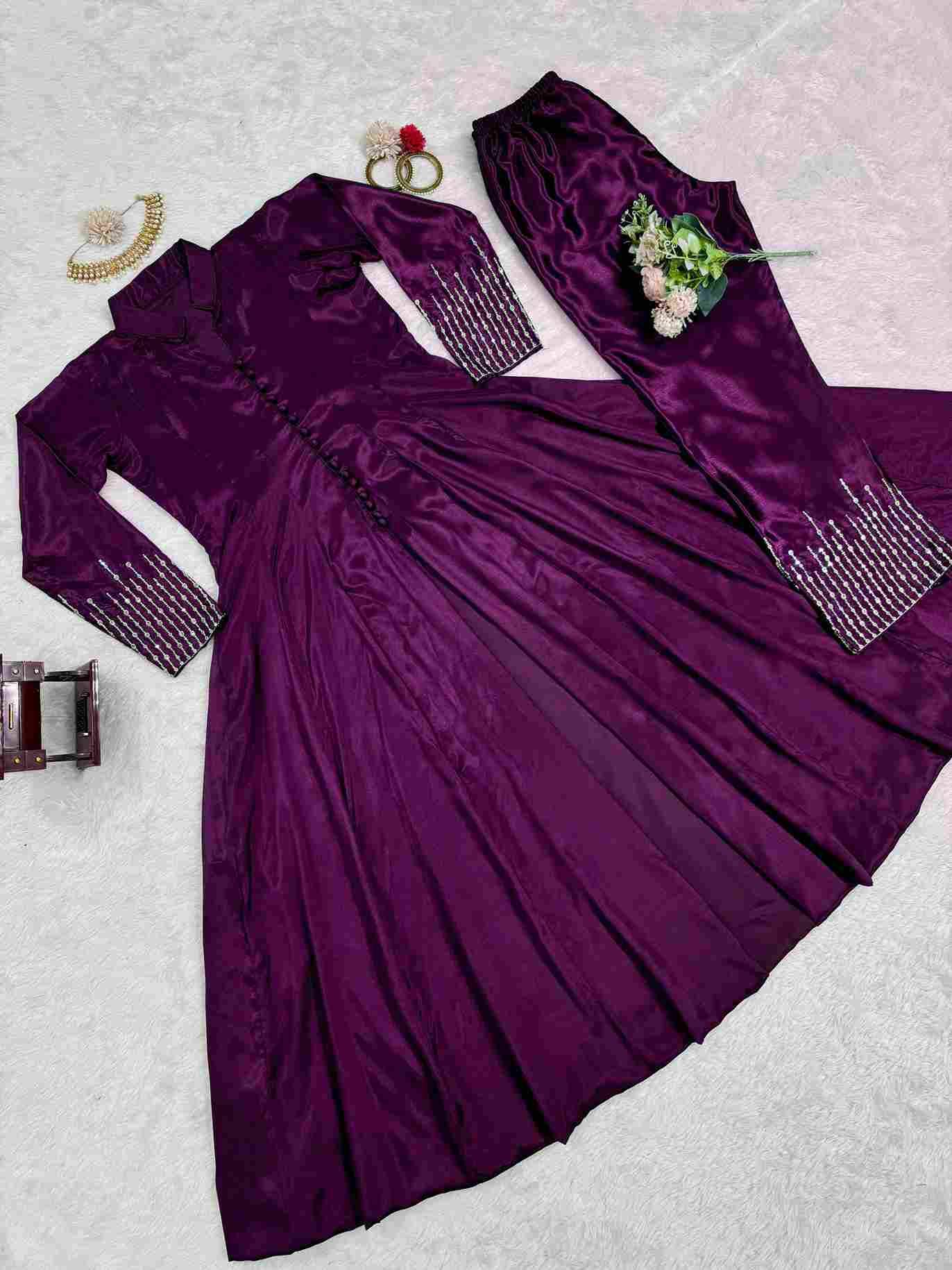 R-5789 By Fashid Wholesale 01 To 04 Series Beautiful Stylish Fancy Colorful Casual Wear & Ethnic Wear Chinnon Silk Dresses At Wholesale Price