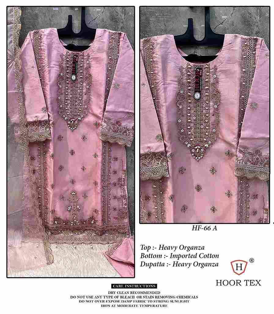 Hoor Tex Hit Design HF-66 Colours By Hoor Tex HF-66-A To HF-66-D Series Designer Festive Pakistani Suits Collection Beautiful Stylish Fancy Colorful Party Wear & Occasional Wear Heavy Organza With Embroidered Dresses At Wholesale Price