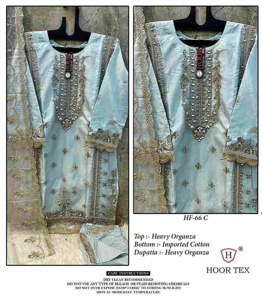 Hoor Tex Hit Design HF-66 Colours By Hoor Tex HF-66-A To HF-66-D Series Designer Festive Pakistani Suits Collection Beautiful Stylish Fancy Colorful Party Wear & Occasional Wear Heavy Organza With Embroidered Dresses At Wholesale Price