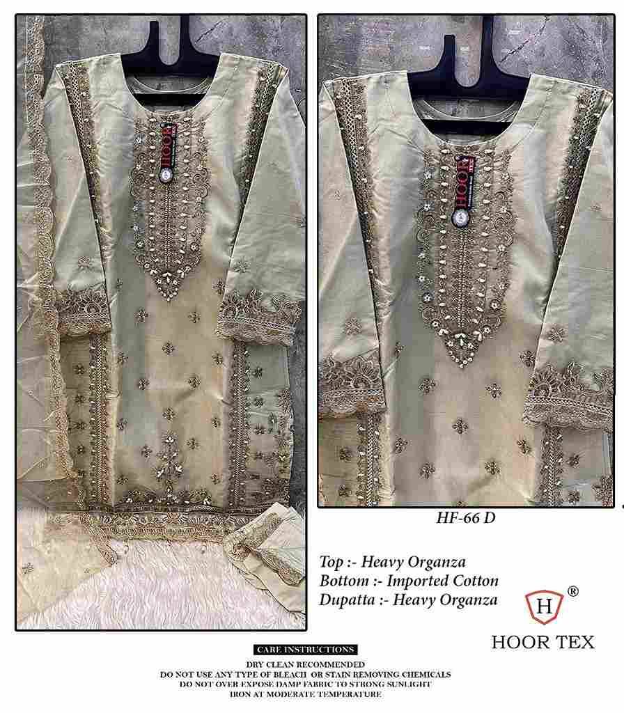 Hoor Tex Hit Design HF-66 Colours By Hoor Tex HF-66-A To HF-66-D Series Designer Festive Pakistani Suits Collection Beautiful Stylish Fancy Colorful Party Wear & Occasional Wear Heavy Organza With Embroidered Dresses At Wholesale Price