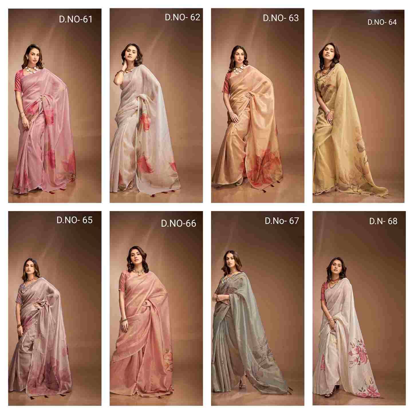 Royal Queen By Kala Jamun 61 To 68 Series Indian Traditional Wear Collection Beautiful Stylish Fancy Colorful Party Wear & Occasional Wear Tissue Sarees At Wholesale Price