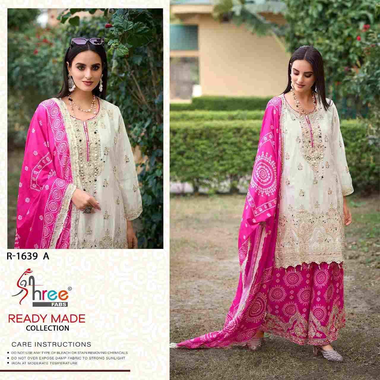 Shree Fabs Hit Design R-1639 Colours By Shree Fabs R-1639-A To R-1639-D Series Beautiful Pakistani Suits Stylish Fancy Colorful Party Wear & Occasional Wear Chinnon Embroidered Dresses At Wholesale Price