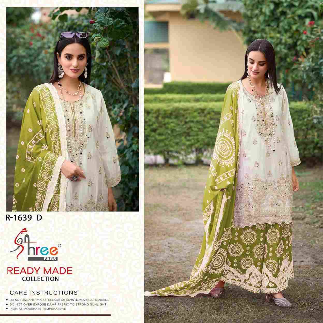 Shree Fabs Hit Design R-1639 Colours By Shree Fabs R-1639-A To R-1639-D Series Beautiful Pakistani Suits Stylish Fancy Colorful Party Wear & Occasional Wear Chinnon Embroidered Dresses At Wholesale Price