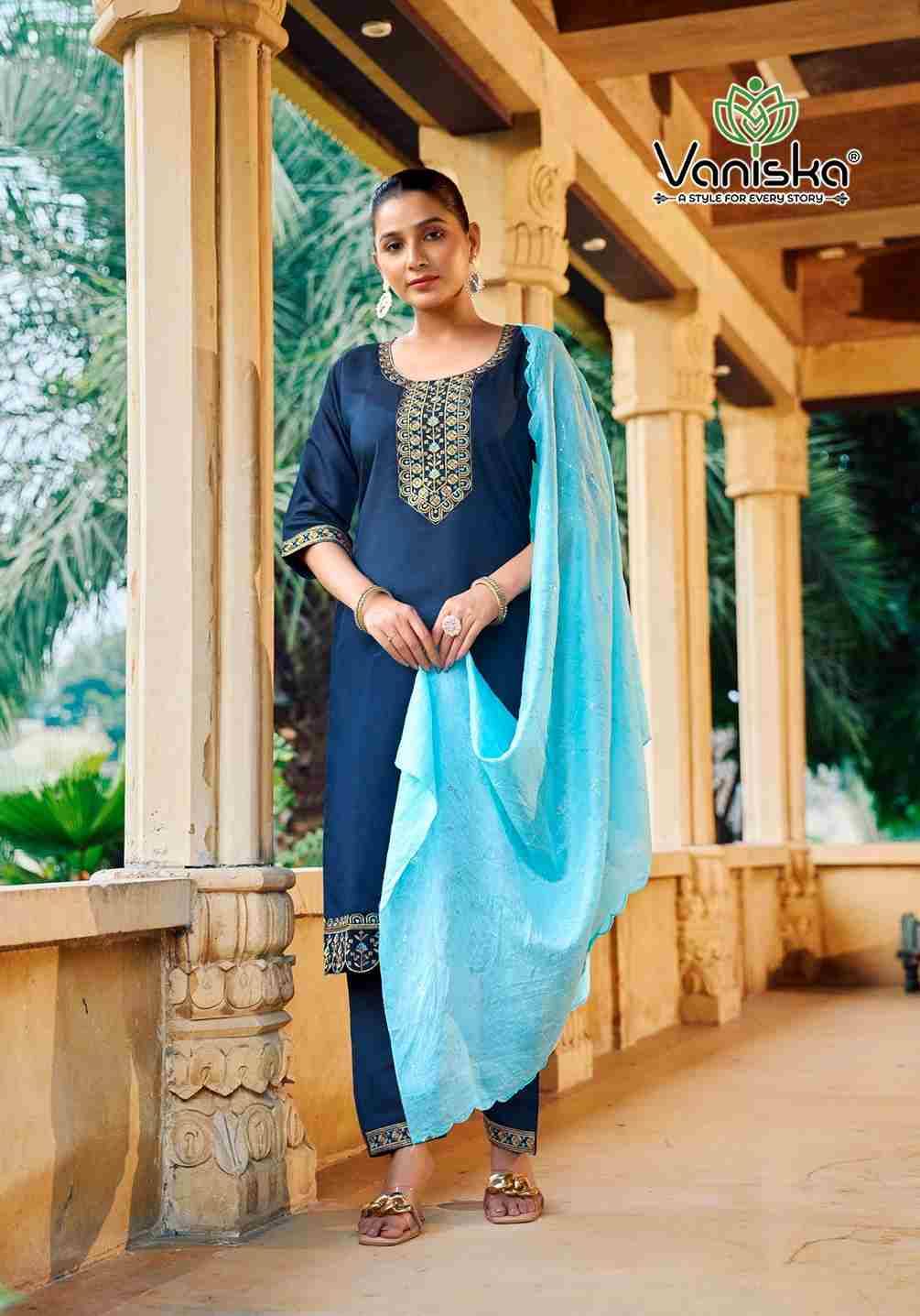 Fiza Vol-4 By Vaniska 4001 To 4006 Series Designer Festive Suits Collection Beautiful Stylish Fancy Colorful Party Wear & Occasional Wear Roman Silk Dresses At Wholesale Price