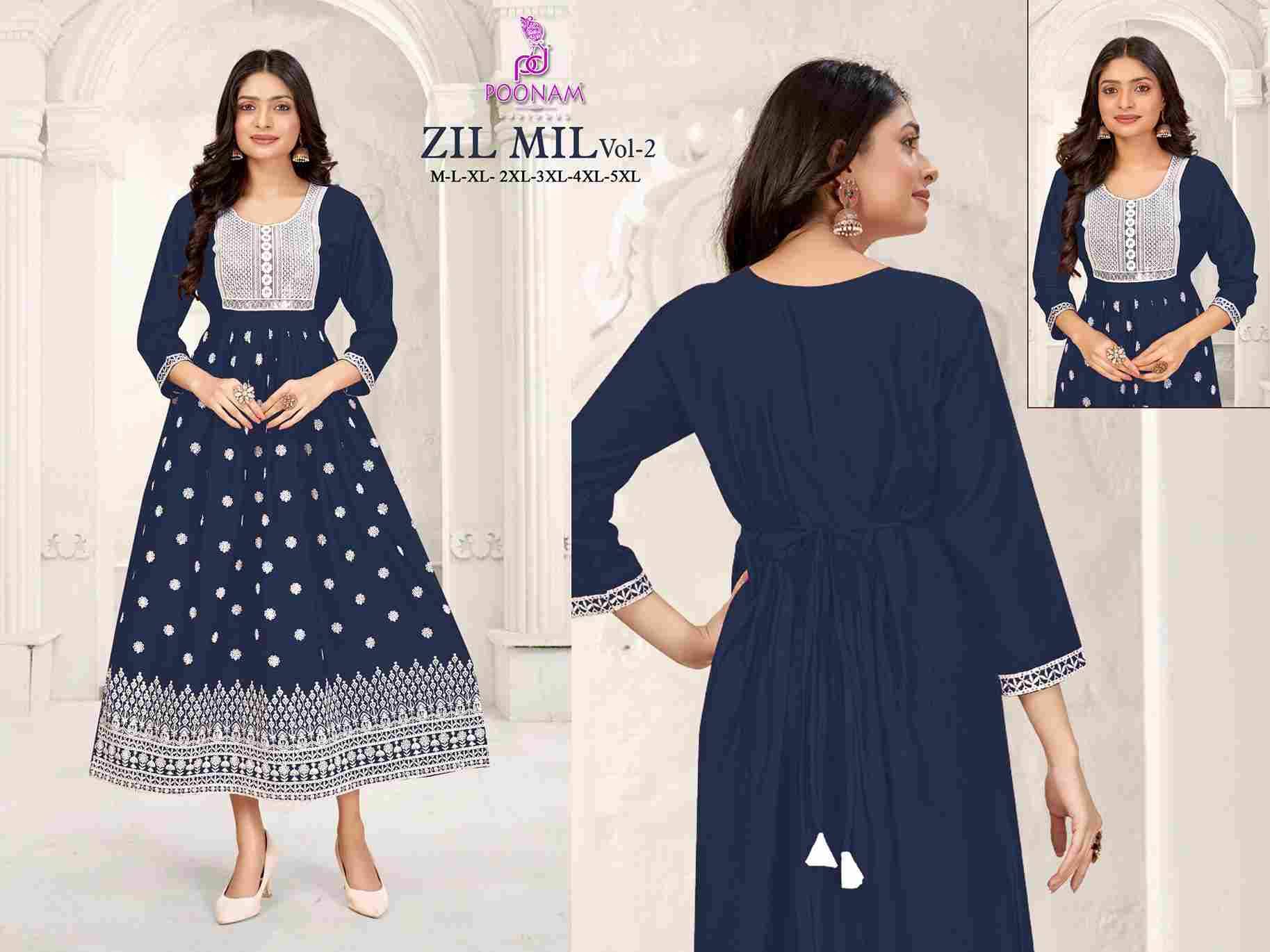 Zil Mil Vol-2 By Poonam Designer 1001 To 1004 Series Designer Stylish Fancy Colorful Beautiful Party Wear & Ethnic Wear Collection Rayon Foil Gown At Wholesale Price