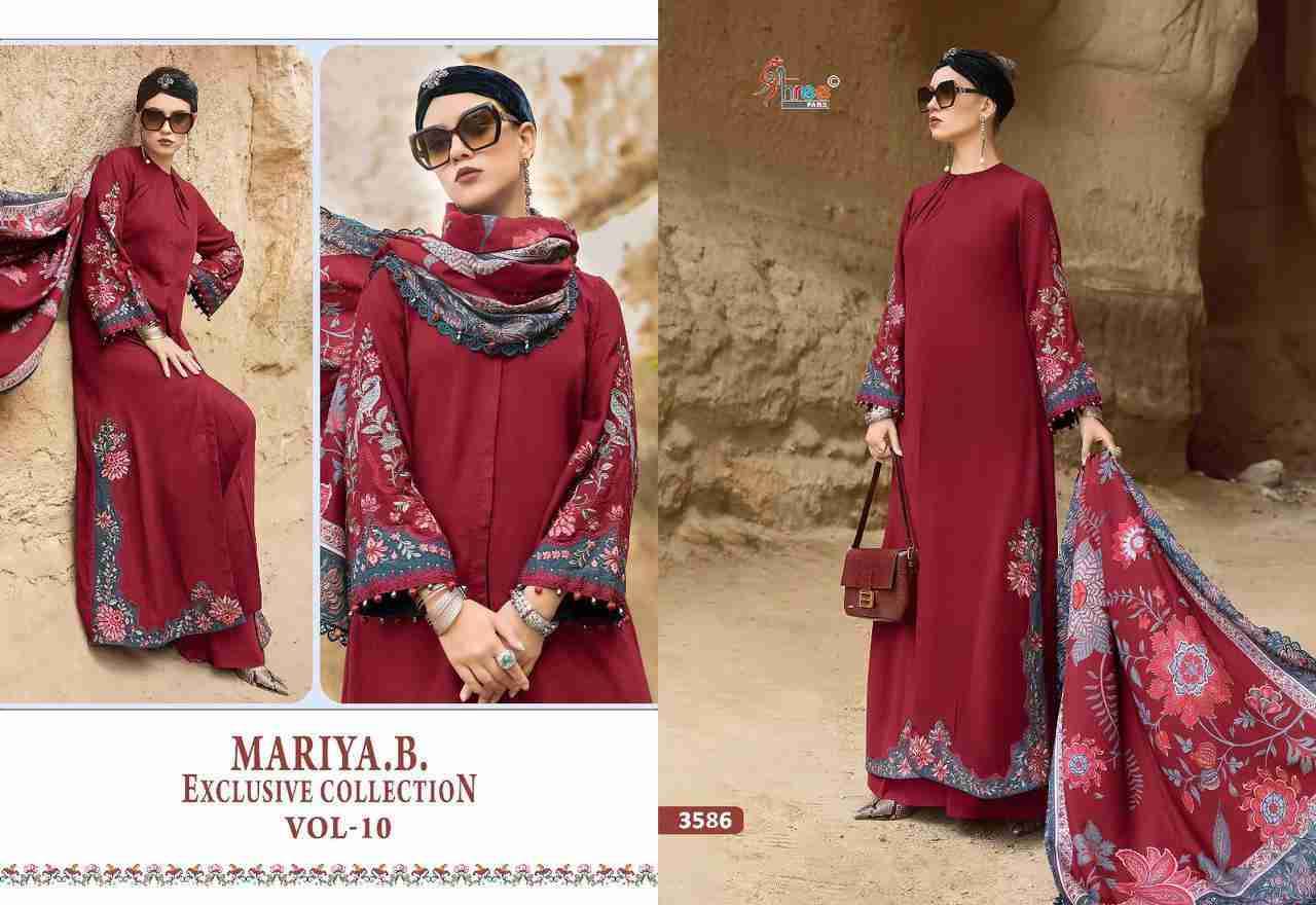 Mariya.B. Exclusive Collection Vol-10 By Shree Fabs 3585 To 3588 Series Beautiful Pakistani Suits Colorful Stylish Fancy Casual Wear & Ethnic Wear Rayon Cotton With Embroidered Dresses At Wholesale Price