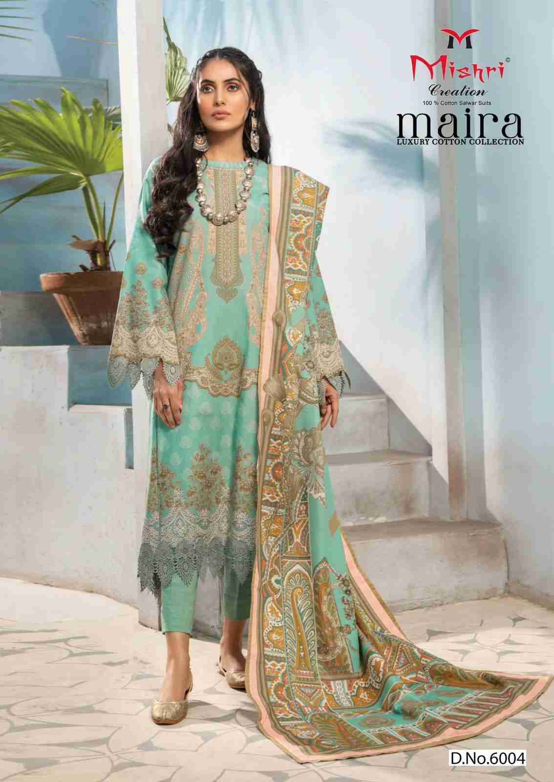 Maira By Mishri 6001 To 6006 Series Beautiful Suits Stylish Colorful Fancy Casual Wear & Ethnic Wear Heavy Cotton Print Dresses At Wholesale Price