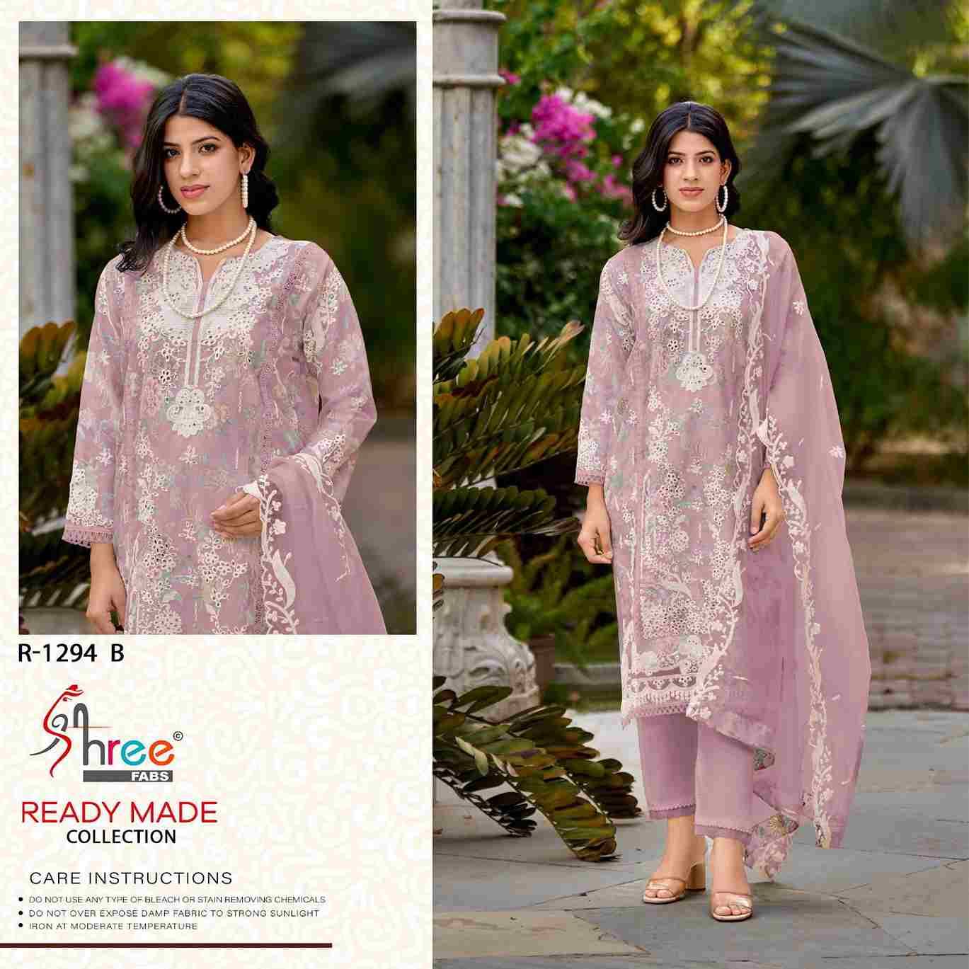 Shree Fabs Hit Design R-1294 Colours By Shree Fabs R-1294-A To R-1294-D Series Beautiful Pakistani Suits Stylish Fancy Colorful Party Wear & Occasional Wear Organza Embroidered Dresses At Wholesale Price