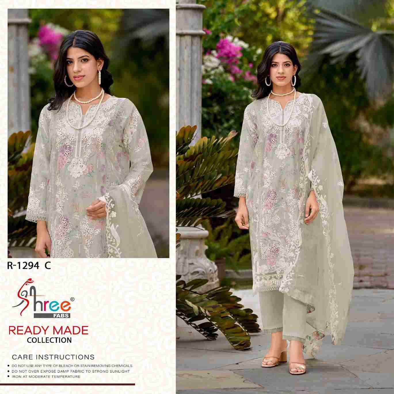 Shree Fabs Hit Design R-1294 Colours By Shree Fabs R-1294-A To R-1294-D Series Beautiful Pakistani Suits Stylish Fancy Colorful Party Wear & Occasional Wear Organza Embroidered Dresses At Wholesale Price