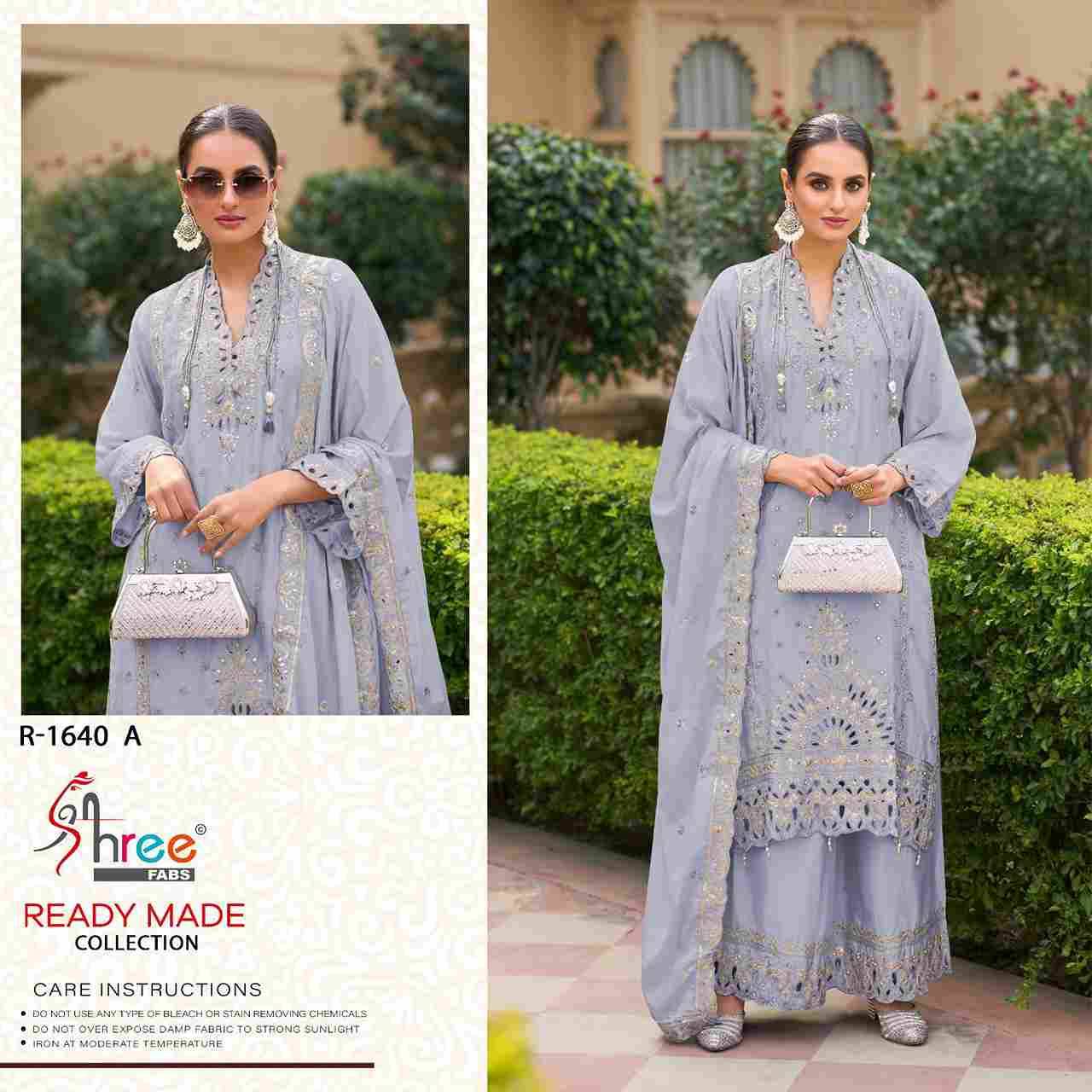 Shree Fabs Hit Design R-1640 Colours By Shree Fabs R-1640-A To R-1640-D Series Designer Pakistani Suits Beautiful Fancy Stylish Colorful Party Wear & Occasional Wear Pure Chinnon Embroidery Dresses At Wholesale Price