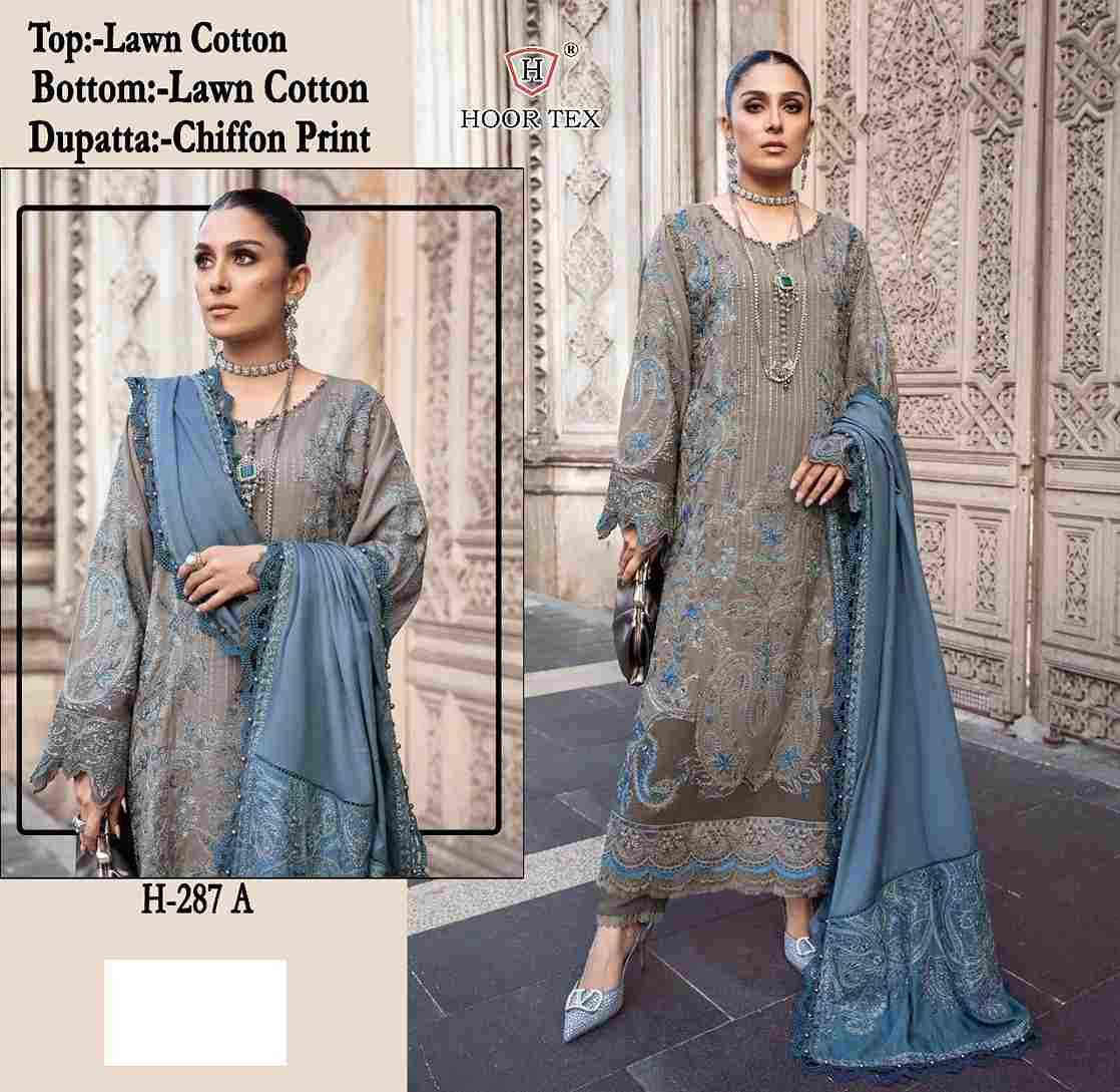 Hoor Tex Hit Design H-287 Colours By Hoor Tex H-287-A To H-287-D Series Designer Festive Pakistani Suits Collection Beautiful Stylish Fancy Colorful Party Wear & Occasional Wear Rayon With Embroidered Dresses At Wholesale Price