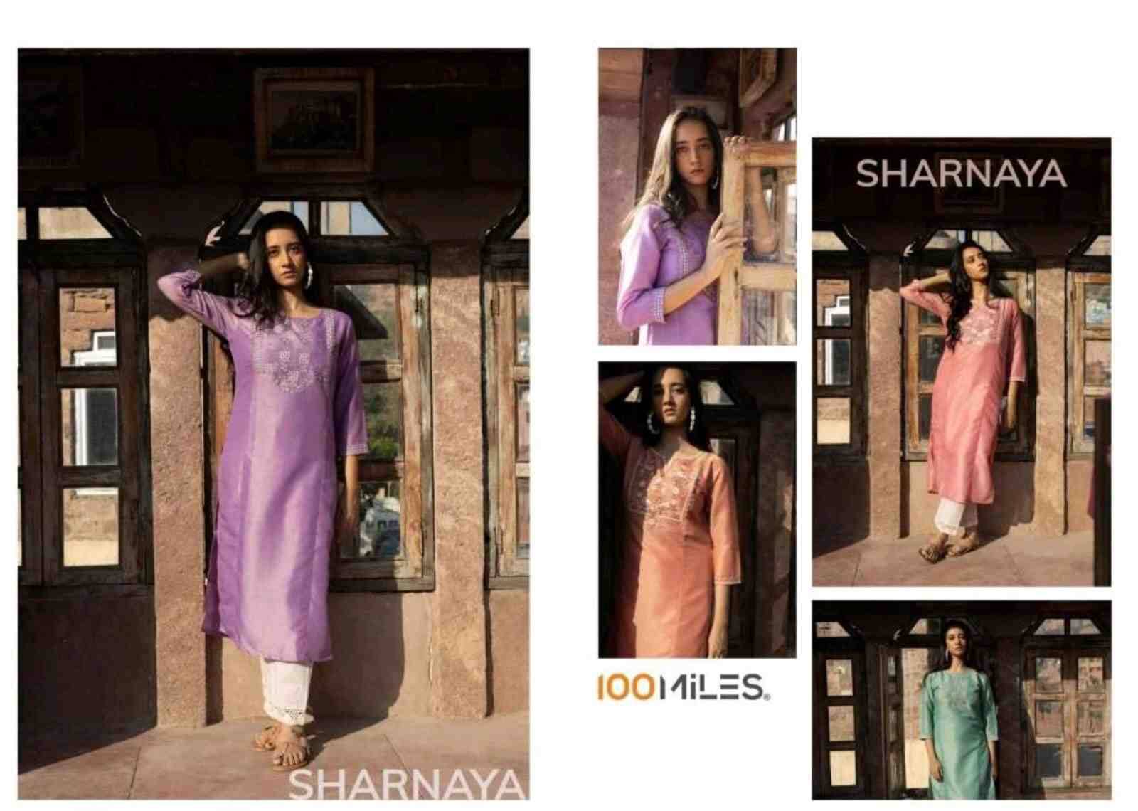 Sharnaya By 100 Miles 01 To 04 Series Designer Stylish Fancy Colorful Beautiful Party Wear & Ethnic Wear Collection Fancy Kurtis At Wholesale Price