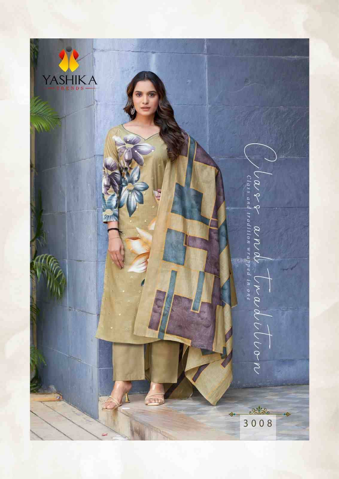 Dua Vol-3 By Yashika Trends 3001 To 3008 Series Beautiful Festive Suits Colorful Stylish Fancy Casual Wear & Ethnic Wear Pure Cotton Print Dresses At Wholesale Price