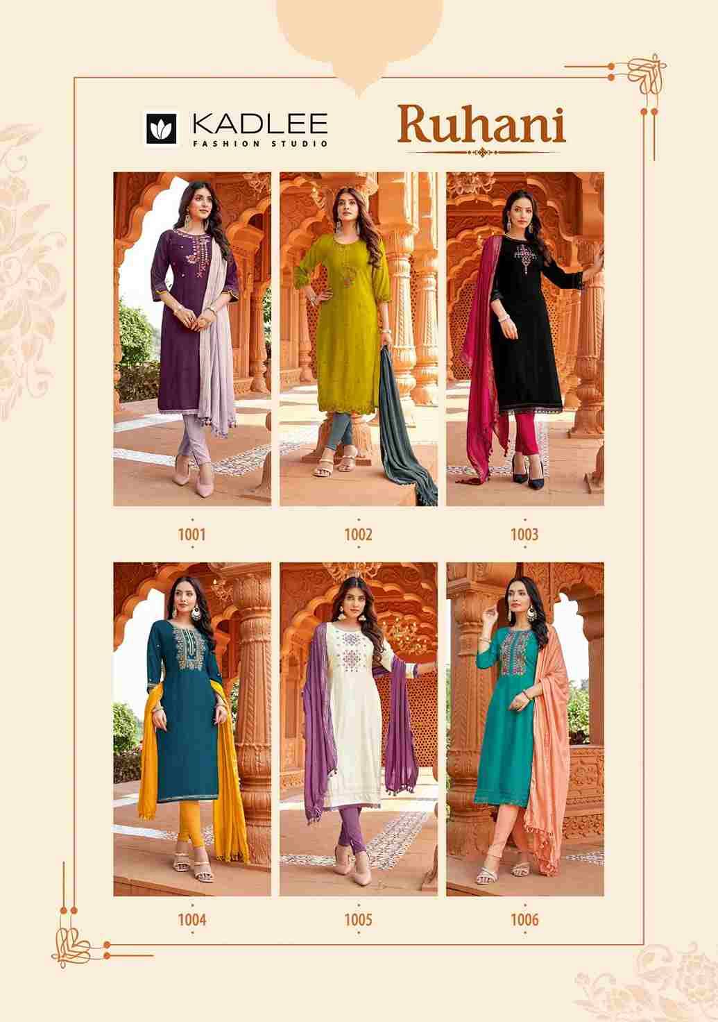 Ruhani By Kadlee 1001 To 1006 Series Designer Stylish Fancy Colorful Beautiful Party Wear & Ethnic Wear Collection Viscose Dresses At Wholesale Price