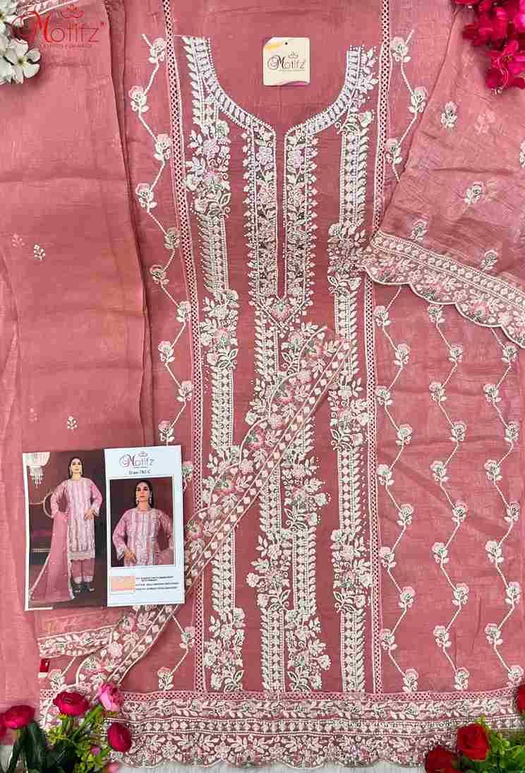 Motifz Hit Design 782 Colours By Motifz 782-A To 782-D Series Beautiful Pakistani Suits Colorful Stylish Fancy Casual Wear & Ethnic Wear Currency Dresses At Wholesale Price