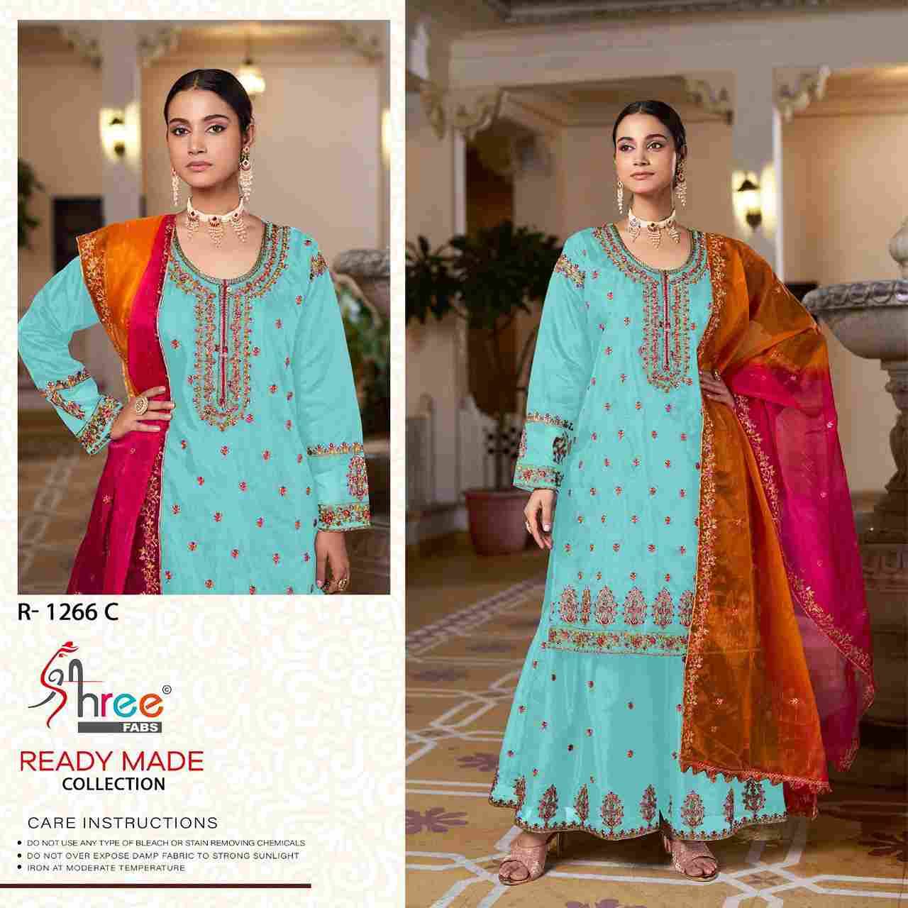 Shree Fabs Hit Design R-1266 Colours By Shree Fabs R-1266-A To R-1266-D Series Beautiful Pakistani Suits Stylish Fancy Colorful Party Wear & Occasional Wear Pure Organza Embroidered Dresses At Wholesale Price