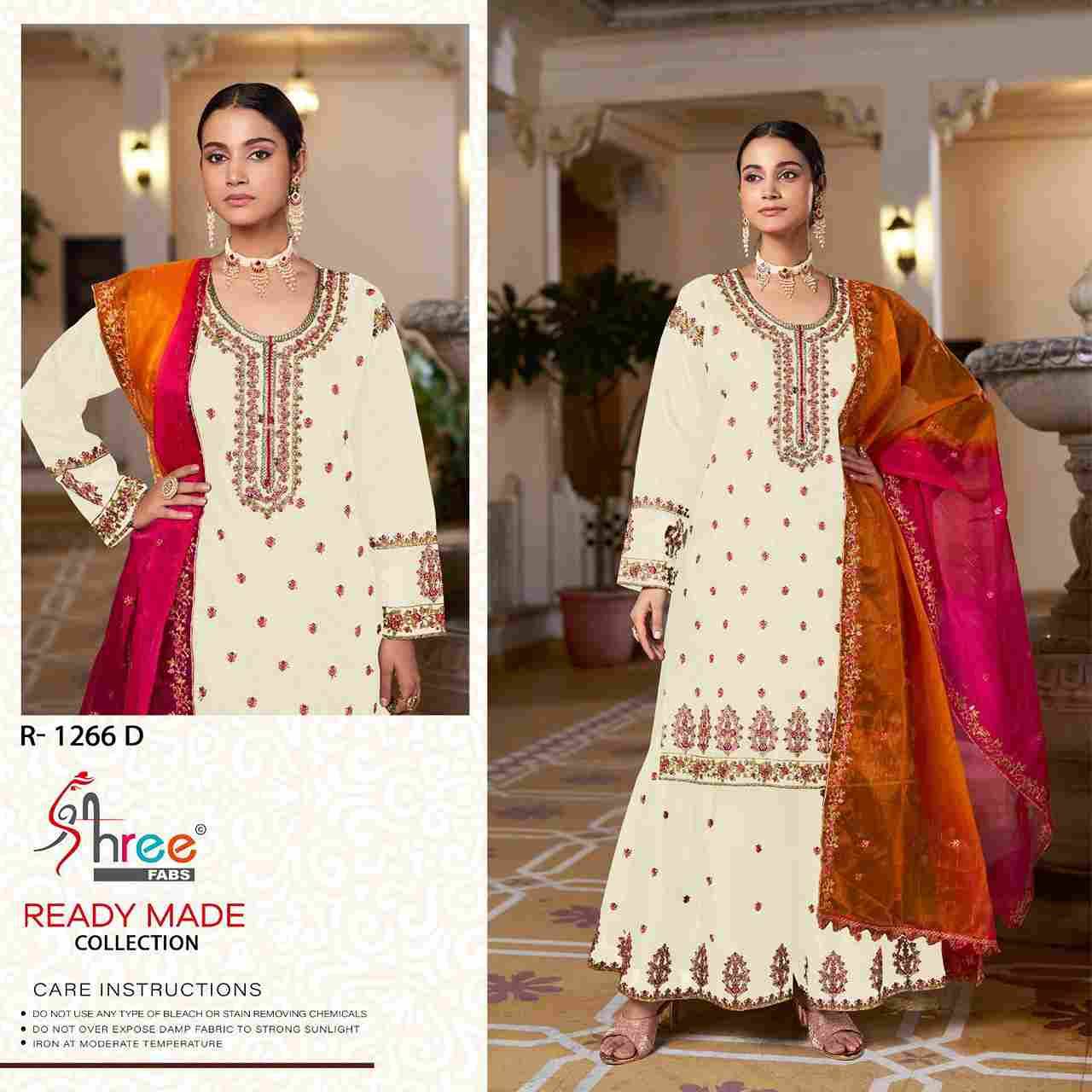 Shree Fabs Hit Design R-1266 Colours By Shree Fabs R-1266-A To R-1266-D Series Beautiful Pakistani Suits Stylish Fancy Colorful Party Wear & Occasional Wear Pure Organza Embroidered Dresses At Wholesale Price