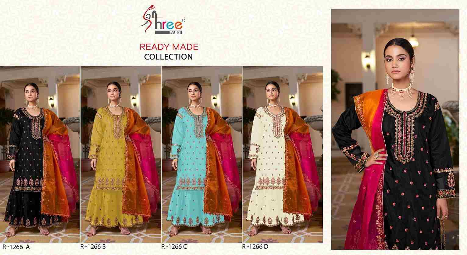 Shree Fabs Hit Design R-1266 Colours By Shree Fabs R-1266-A To R-1266-D Series Beautiful Pakistani Suits Stylish Fancy Colorful Party Wear & Occasional Wear Pure Organza Embroidered Dresses At Wholesale Price