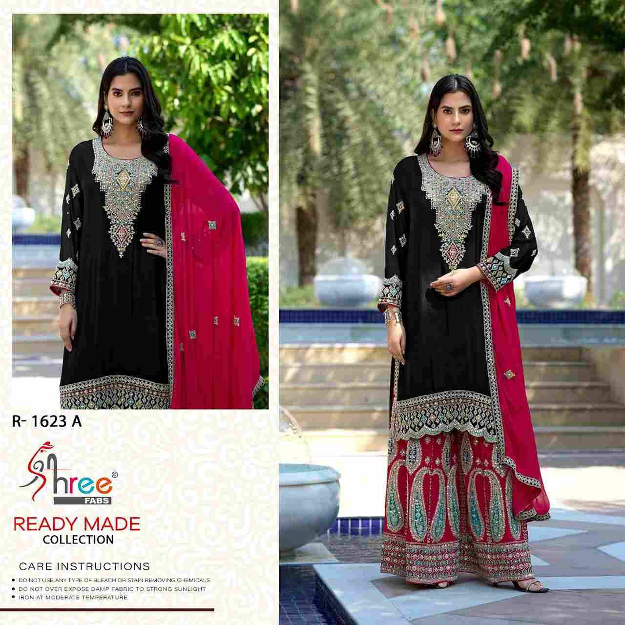 Shree Fabs Hit Design R-1623 Colours By Shree Fabs R-1623-A To R-1623-D Series Beautiful Pakistani Suits Stylish Fancy Colorful Party Wear & Occasional Wear Chinnon Embroidered Dresses At Wholesale Price