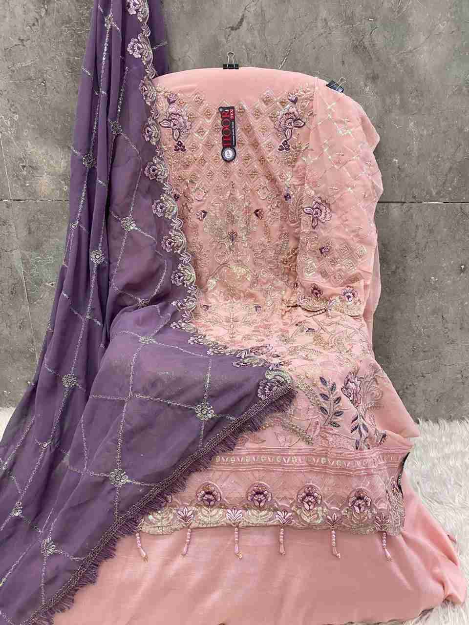 Hoor Tex Hit Design H-199-C By Hoor Tex Designer Festive Pakistani Suits Collection Beautiful Stylish Fancy Colorful Party Wear & Occasional Wear Heavy Georgette Embroidered Dresses At Wholesale Price