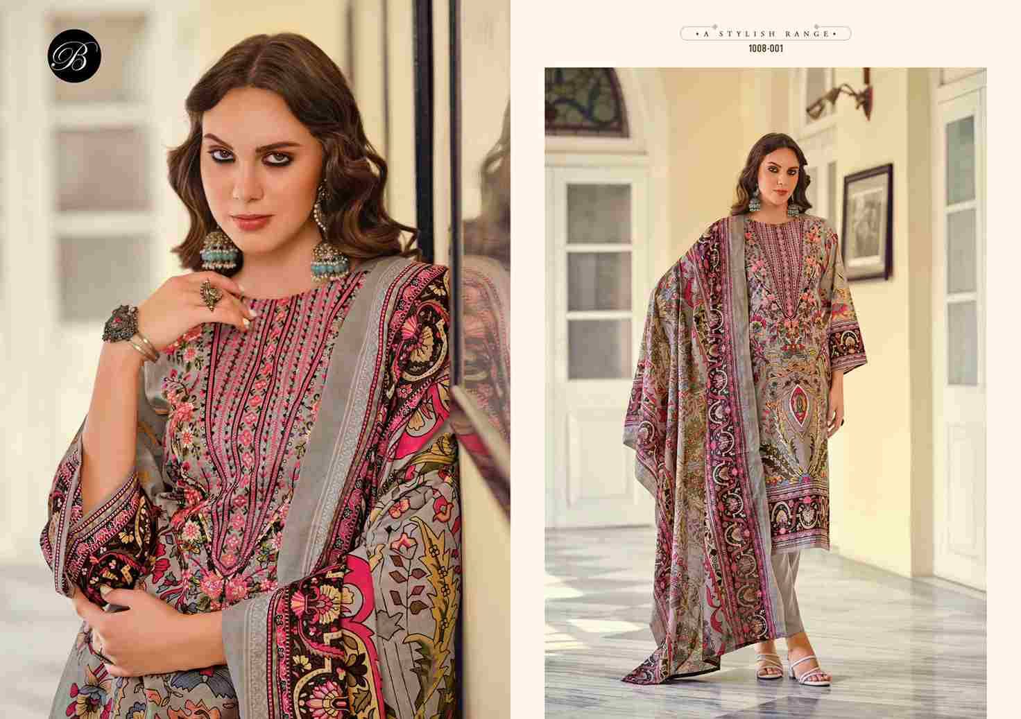 Naira Vol-84 By Belliza 1008-001 To 1008-008 Series Beautiful Festive Suits Stylish Fancy Colorful Casual Wear & Ethnic Wear Pure Cotton Print Dresses At Wholesale Price