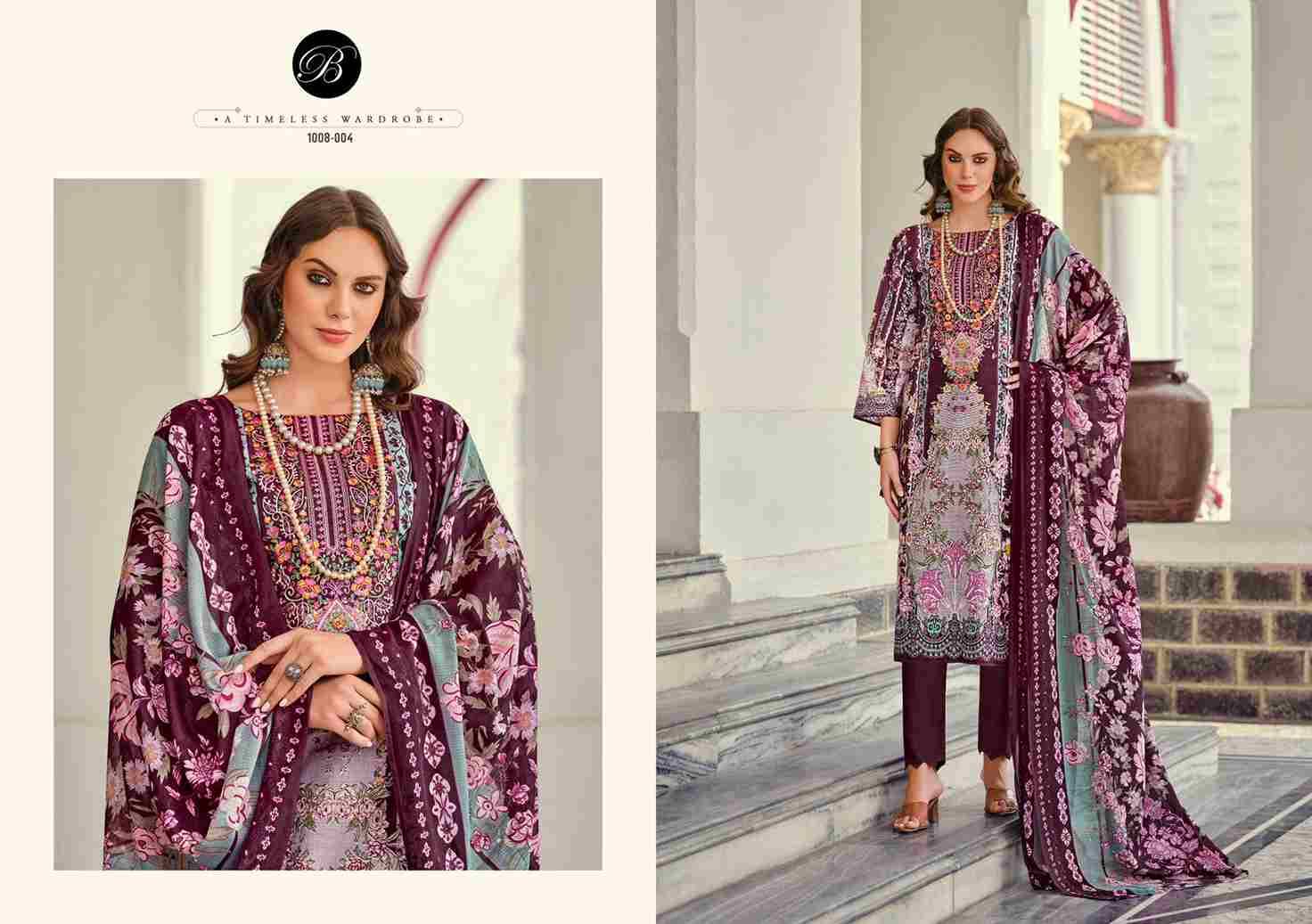 Naira Vol-84 By Belliza 1008-001 To 1008-008 Series Beautiful Festive Suits Stylish Fancy Colorful Casual Wear & Ethnic Wear Pure Cotton Print Dresses At Wholesale Price