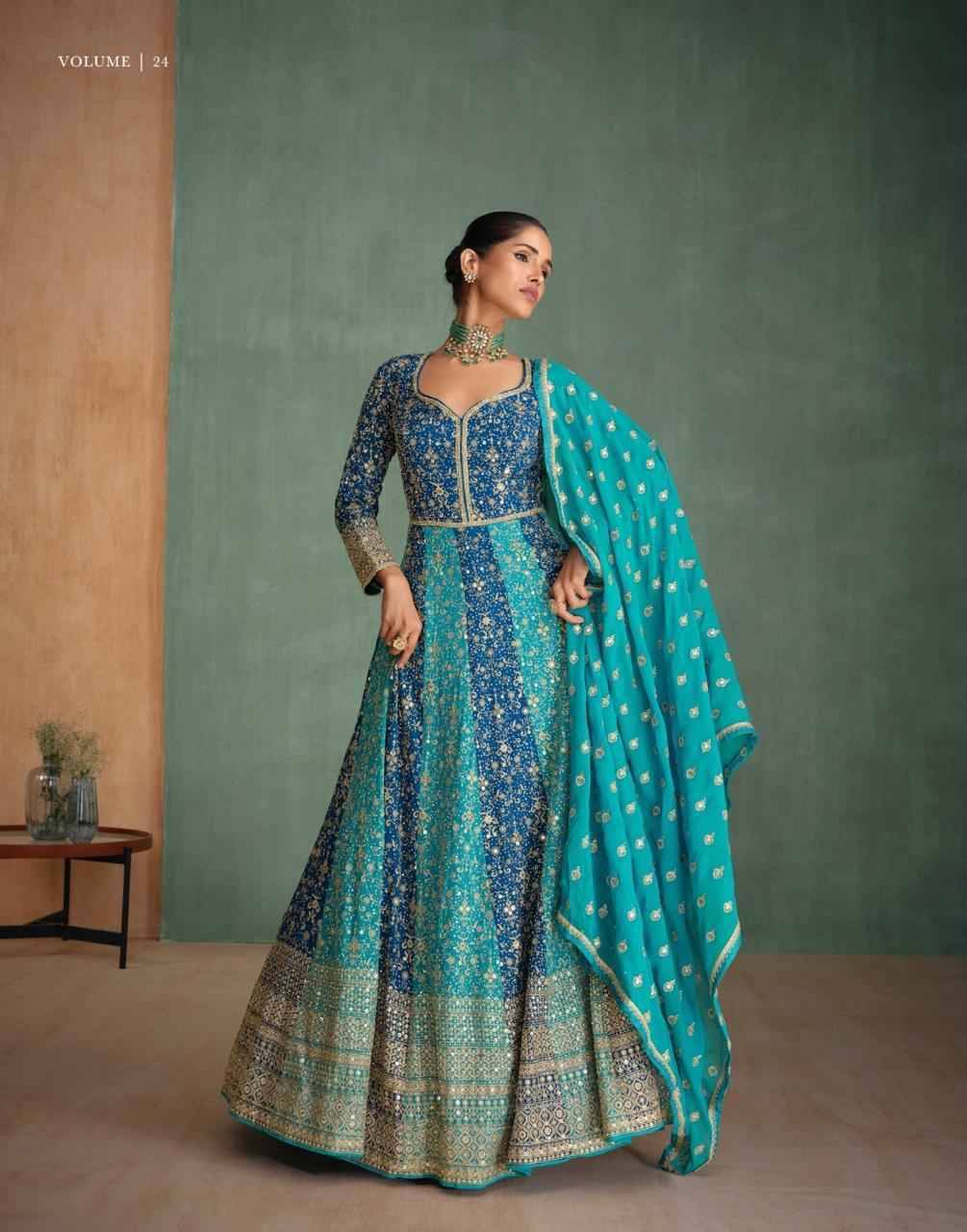 Rang Rasiya By Sayuri Designer Stylish Fancy Colorful Beautiful Party Wear & Ethnic Wear Collection Georgette Gown With Dupatta At Wholesale Price