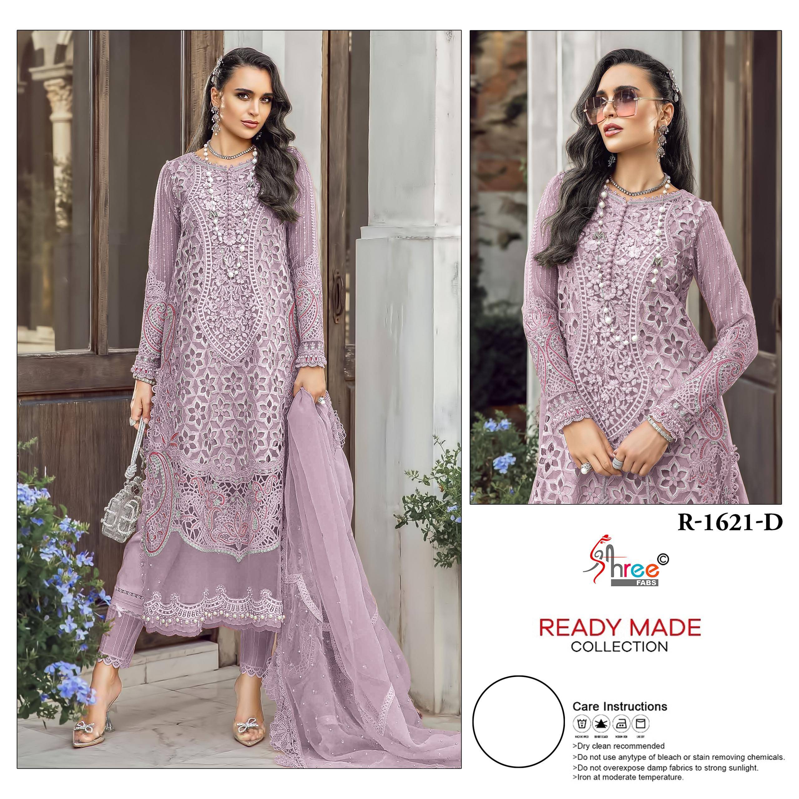 Shree Fabs Hit Design R-1621 Colours By Shree Fabs R-1621-A To R-1621-D Series Beautiful Pakistani Suits Stylish Fancy Colorful Party Wear & Occasional Wear Organza Embroidered Dresses At Wholesale Price