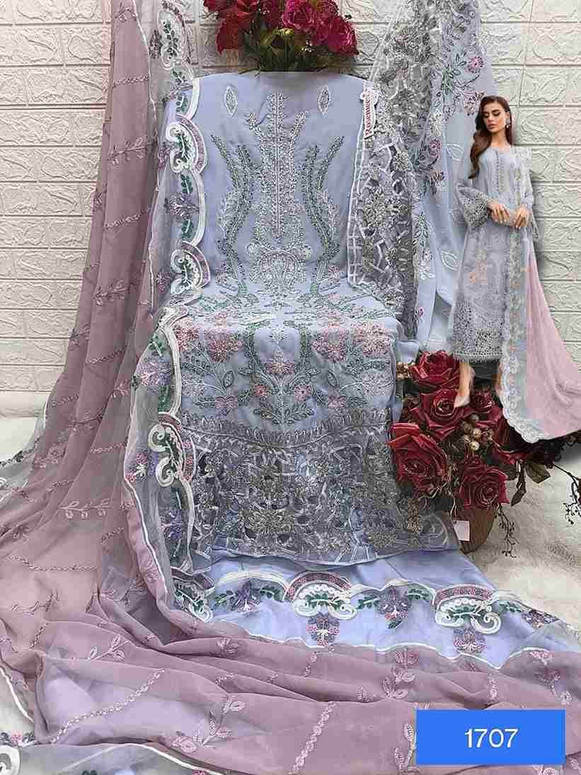 Fepic 1707 Colours By Fepic 1707-A To 1707-C Series Beautiful Pakistani Suits Colorful Stylish Fancy Casual Wear & Ethnic Wear Georgette Embroidered Dresses At Wholesale Price