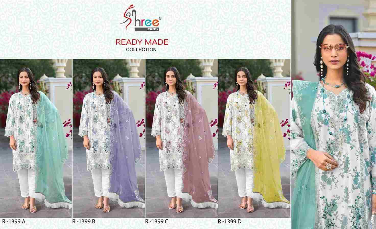 Shree Fabs Hit Design R-1399 Colours By Shree Fabs R-1399-A To R-1399-D Series Wholesale Designer Pakistani Suits Collection Beautiful Stylish Fancy Colorful Party Wear & Occasional Wear Organza Dresses At Wholesale Price