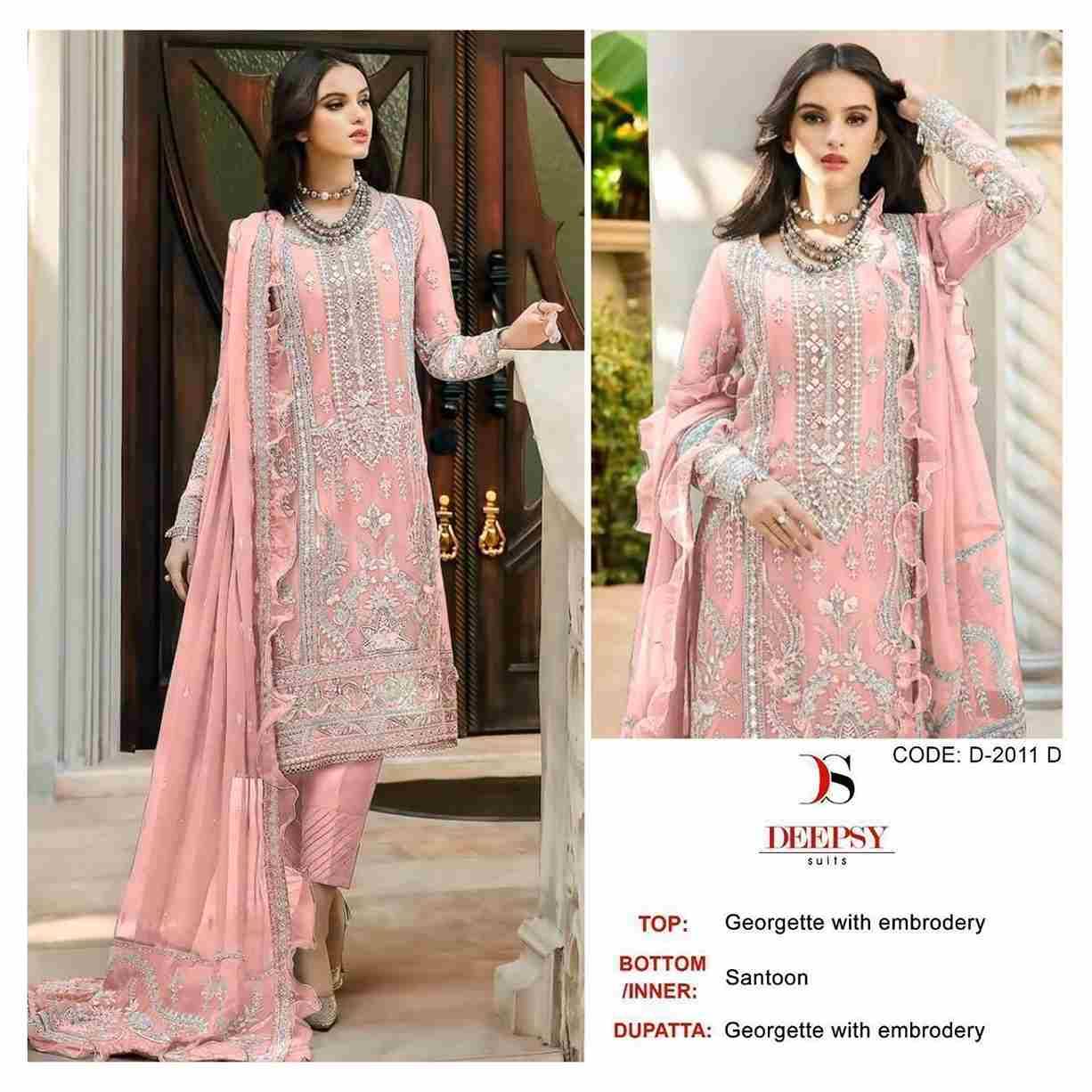 Deepsy Hit Design 2011 Colours By Deepsy Suits 2011-A To 2011-D Series Beautiful Pakistani Suits Colorful Stylish Fancy Casual Wear & Ethnic Wear Georgette Embroidered Dresses At Wholesale Price