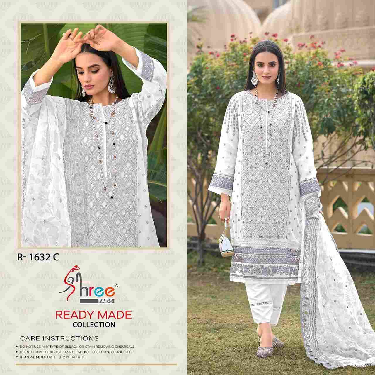 Shree Fabs Hit Design R-1632 Colours By Shree Fabs R-1632-A To R-1632-D Series Beautiful Pakistani Suits Stylish Fancy Colorful Party Wear & Occasional Wear Organza Embroidered Dresses At Wholesale Price