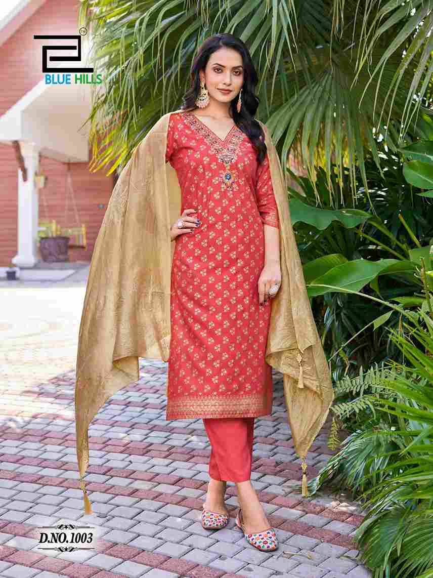 Lakshmi By Blue Hills 1001 To 1008 Series Beautiful Stylish Festive Suits Fancy Colorful Casual Wear & Ethnic Wear & Ready To Wear Rayon Foil Dresses At Wholesale Price