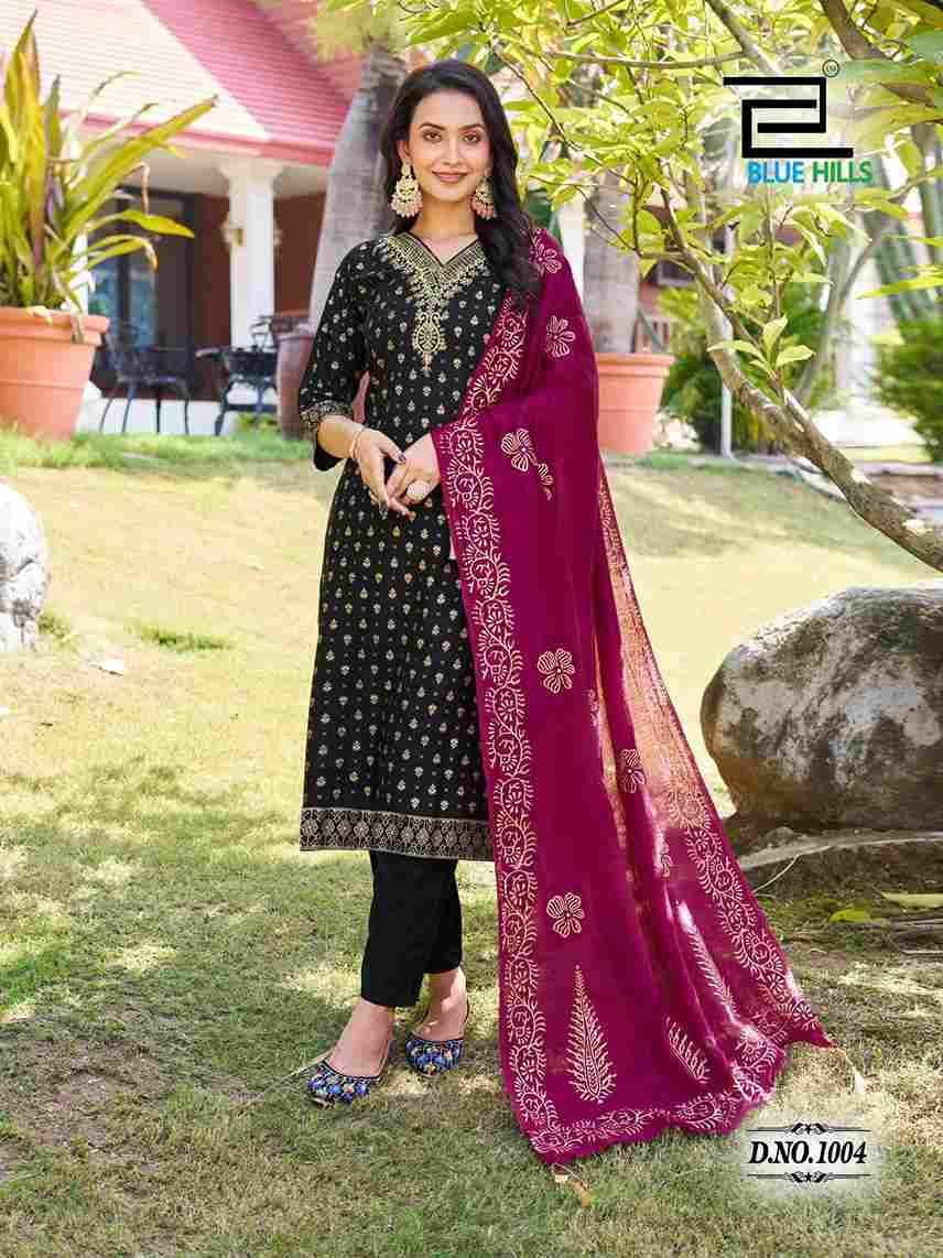 Lakshmi By Blue Hills 1001 To 1008 Series Beautiful Stylish Festive Suits Fancy Colorful Casual Wear & Ethnic Wear & Ready To Wear Rayon Foil Dresses At Wholesale Price