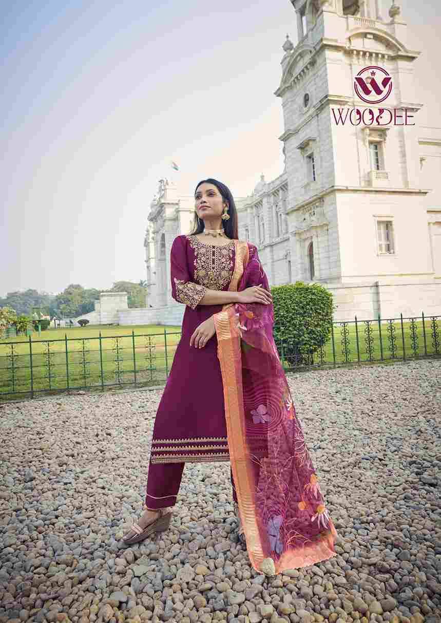 Veda By Woodee 1001 To 1006 Series Beautiful Stylish Festive Suits Fancy Colorful Casual Wear & Ethnic Wear & Ready To Wear Pure Viscose With Work Dresses At Wholesale Price