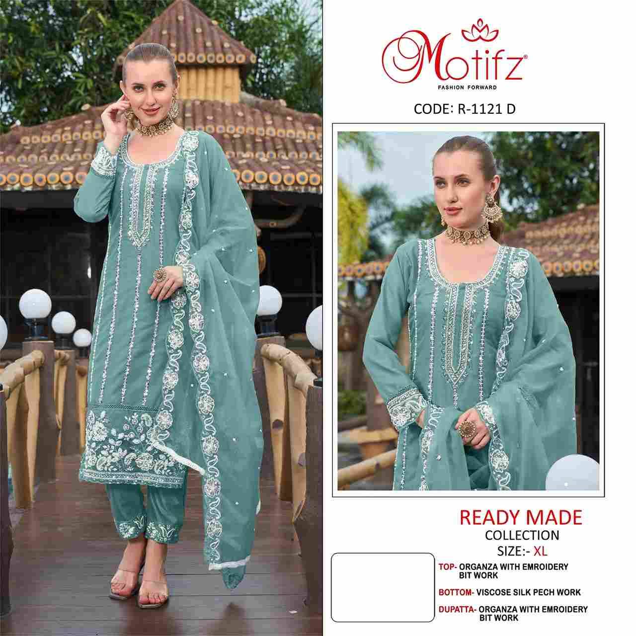 Motifz Hit Design 1121 Colours By Motifz 1121-A To 1121-D Series Beautiful Pakistani Suits Colorful Stylish Fancy Casual Wear & Ethnic Wear Organza Dresses At Wholesale Price